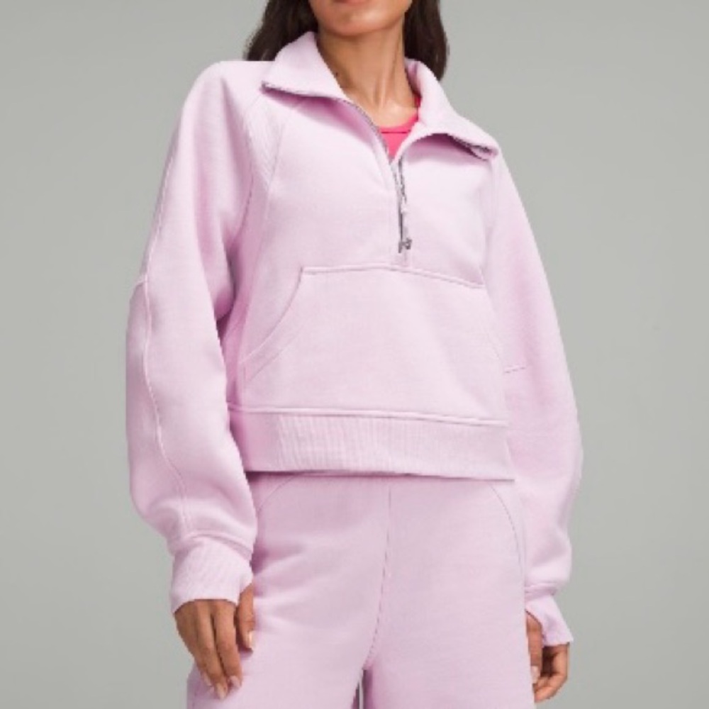 NWOT Lululemon Vitapink Scuba Oversized Funnel Neck Half Zip M/L